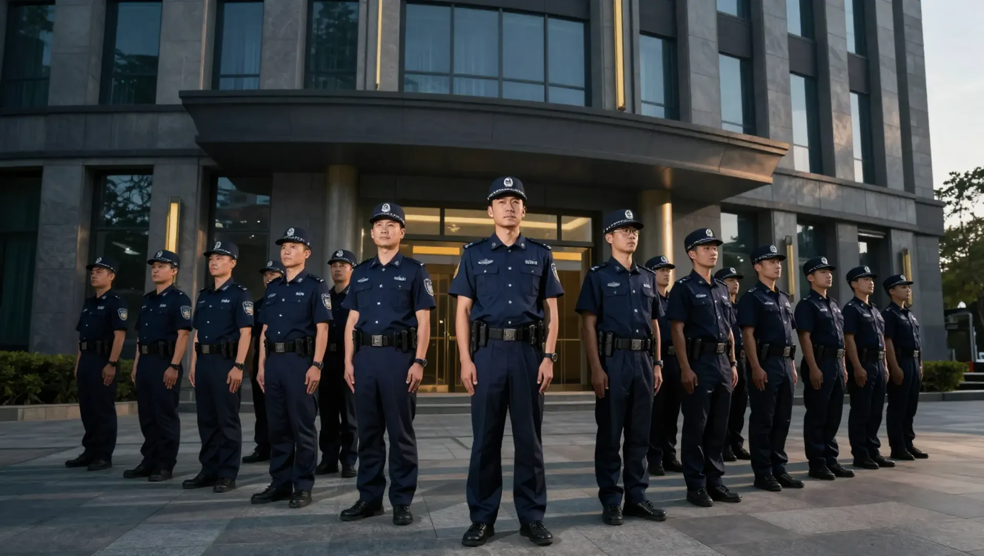 Security professionals in tactical formation - The Elite Force LLC armed security services