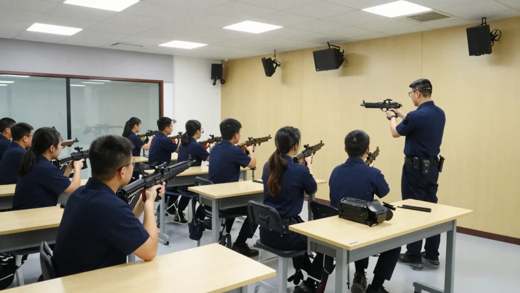 Security training academy firearms simulation